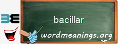 WordMeaning blackboard for bacillar